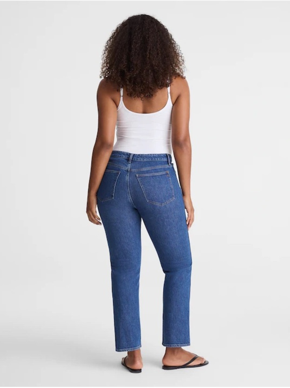 Madewell NWT Curvy Longline Straight Crop Jean in Marina Blue Wash size 27